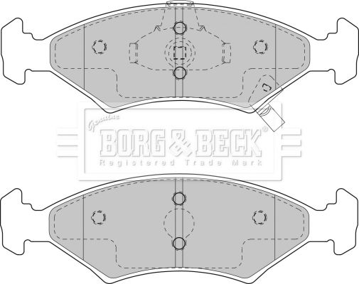 BORG & BECK Комплект тормозных колодок, дисковый тормоз BBP1865